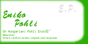 eniko pohli business card